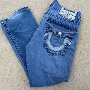 True Religion Jeans 31x30 Wash & Distressed